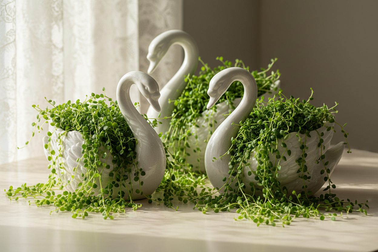 Baby’s Tears (Soleirolia soleirolii): A lush, cascading classic for vintage planters