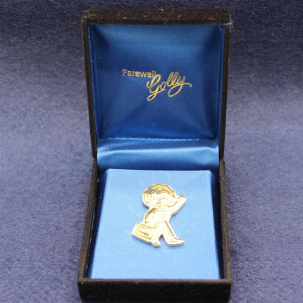 Robertson’s 2001 Gold Farewell Golly Badge - Rare Retirement Issue