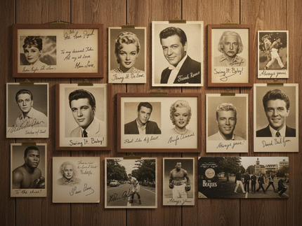 A Vintage autographed print collection