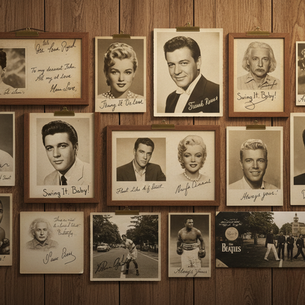 A Vintage autographed print collection