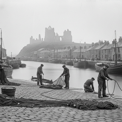 Frank Meadow Sutcliffe Gallery Print of Whitby Fishermen