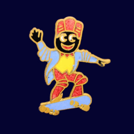 1970s Robertson’s Golly – Skateboarder Enamel Badge