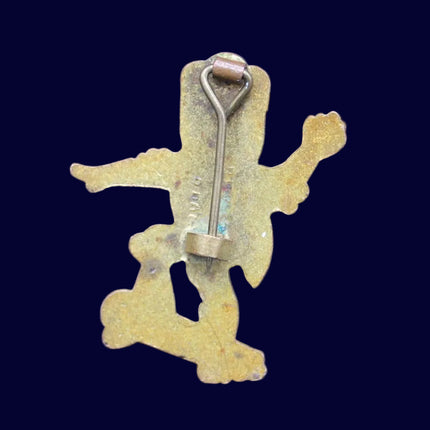 1970s Robertson’s Golly – Skateboarder Enamel Badge Rear View