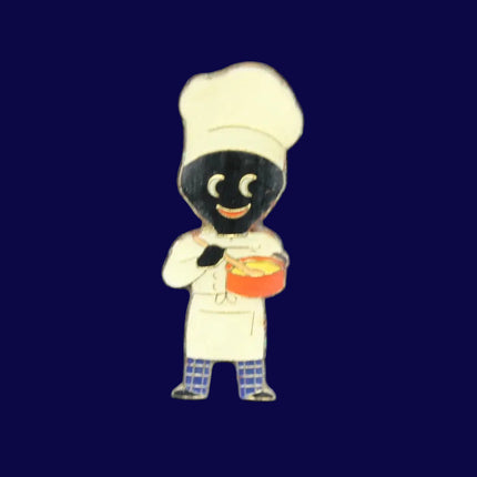 1994 Robertson’s Golly Chef badge with bubble‑coat finish
