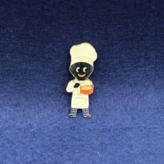 1994 Robertson’s Golly Chef badge with bubble‑coat finish