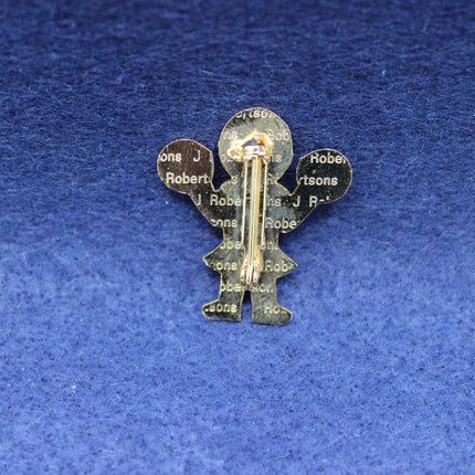1996 Robertson’s Cheerleader Golly Badge Backstamped Robertsons