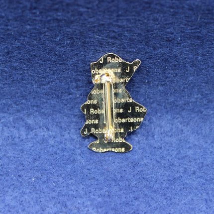 1996 Robertson's Golly Knight Pin Badge with Robertson's Backstamp