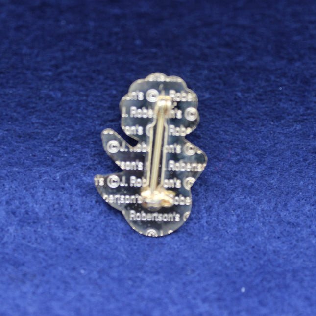 1999 Robertsons Golly Mermaid Badge Backstamp