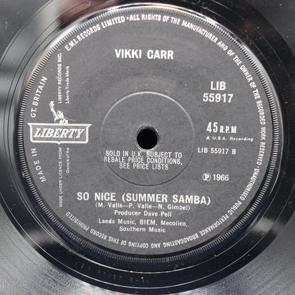Record label of Vikki Carr's 'So Nice (Summer Samba)' on Liberty Records