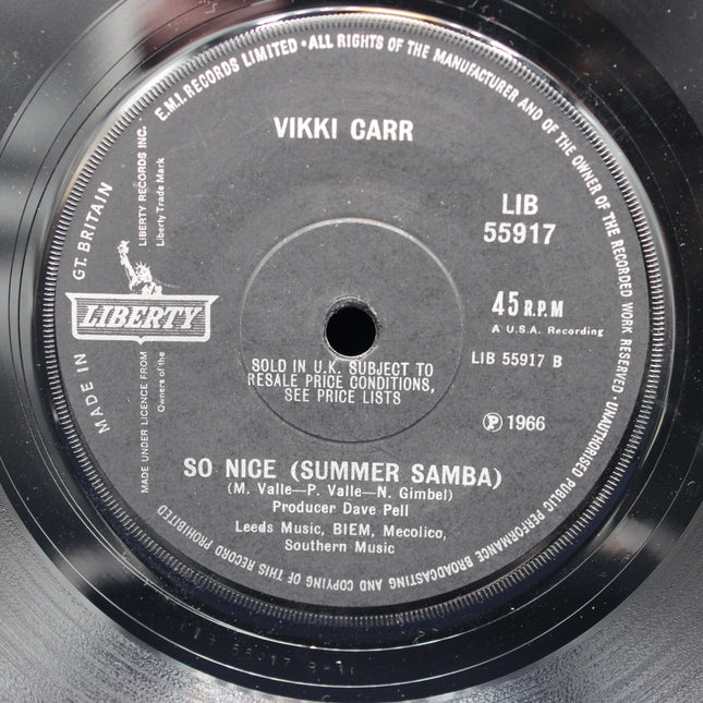 Record label of Vikki Carr's 'So Nice (Summer Samba)' on Liberty Records