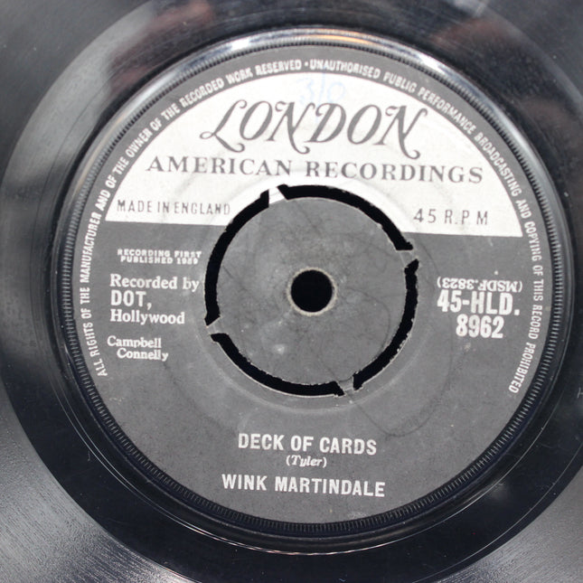 Record label with 'London American Recordings' on a vinyl record