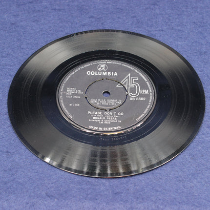 Vinyl record with Columbia label on a blue background