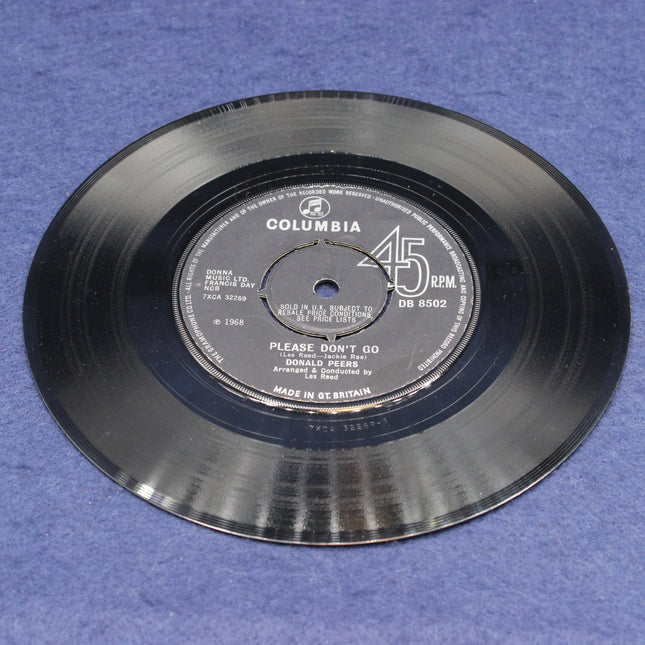 Vinyl record with Columbia label on a blue background