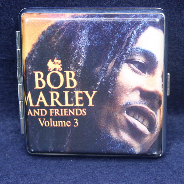 Bob Marley and Friends Volume 3 cigarette case on a dark blue background