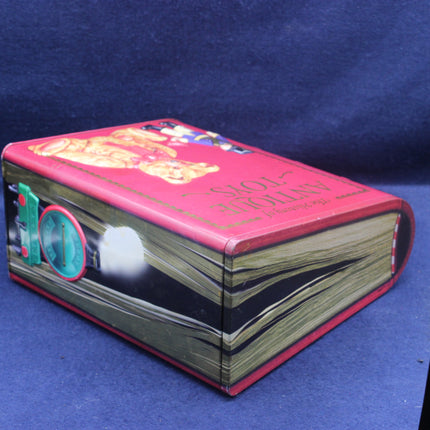 Decorative book with colorful design on a blue background
