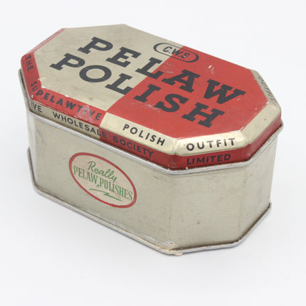 C.W.S. Pelaw Polish Outfit – Octagonal Tin &; Original Brush, c.1930s–40s