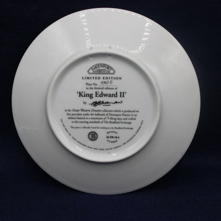Limited edition plate with text and branding on a dark background