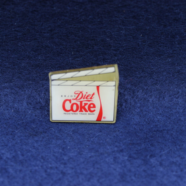 Diet Coke Clapperboard Enamel Pin Badge – Retro Film Collectible
