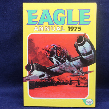 Eagle Annual 1975 book cover with airplane illustration on a blue background