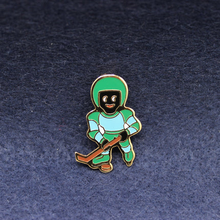 Golly Ice Hockey Player Enamel Pin Badge
