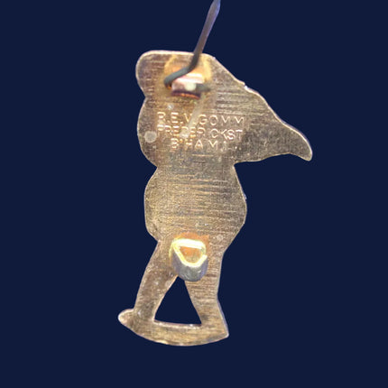 Golly Scout Badge – Yellow Waistcoat - Rev Gomm Backstamp