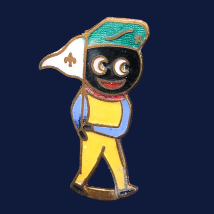 Golly Scout Badge – Yellow Waistcoat - Rev Gomm Backstamp