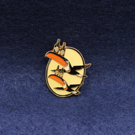 Guinness‑Style Toucan Enamel Pin Badge