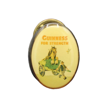 Guinness “Guinness for Strength” Enamel Badge – Vintage Brewery Collectible