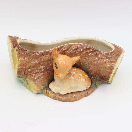 Hornsea Pottery Collection – White & Brown Fawn Planters with Lamb & Rabbit Planter