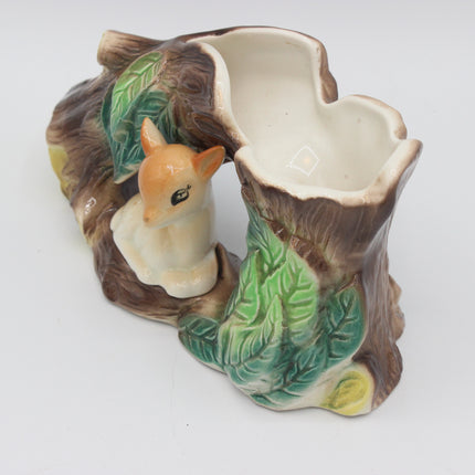 Hornsea Pottery Fauna No. 24 Deer Log Planter (12cm)