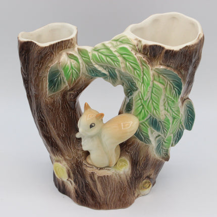 Hornsea Pottery Fauna No. 74 Squirrel Double‑Branch Vase