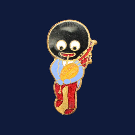 Robertson’s Golly Bagpiper Badge – F & S Birmingham – Rare
