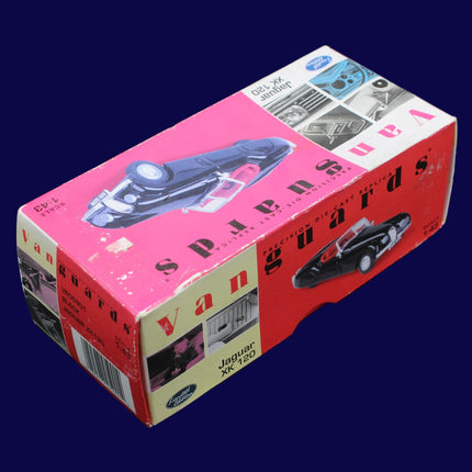 Vans skateboard box with car illustrations on a dark background
