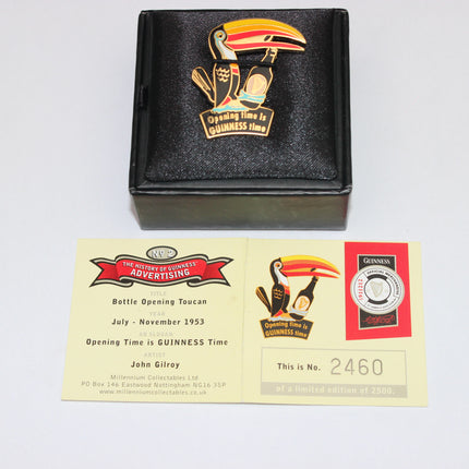 Bottle Opening Toucan – Guinness Limited Edition Badge (2002)