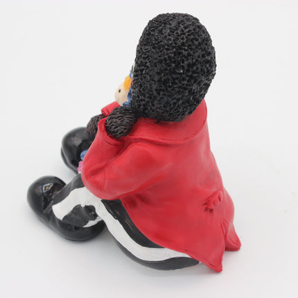Vintage Golly Figurine with Doll – 11cm