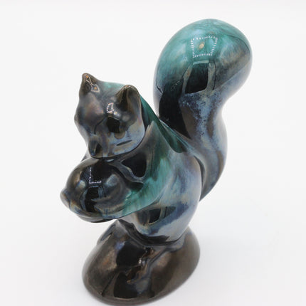 Blue Mountain Pottery Squirrel – 13cm Drip‑Glaze Figurine