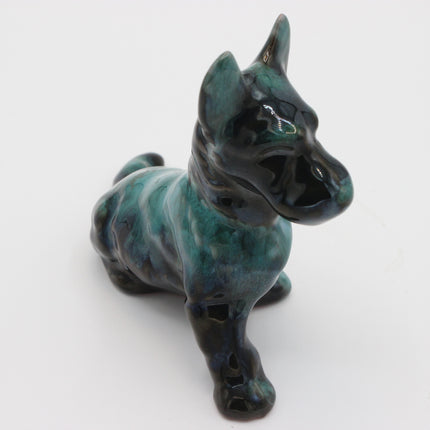 Blue Mountain Pottery Dog – Classic Drip‑Glaze Figurine