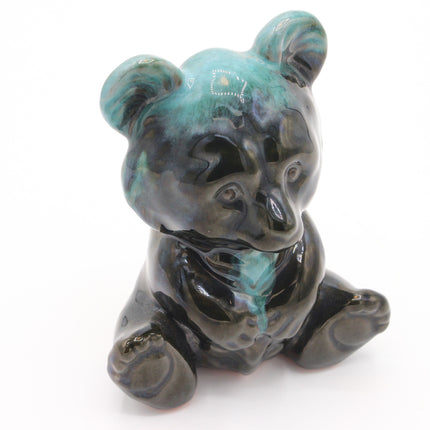 Blue Mountain Pottery Bear – Drip‑Glaze Figurine