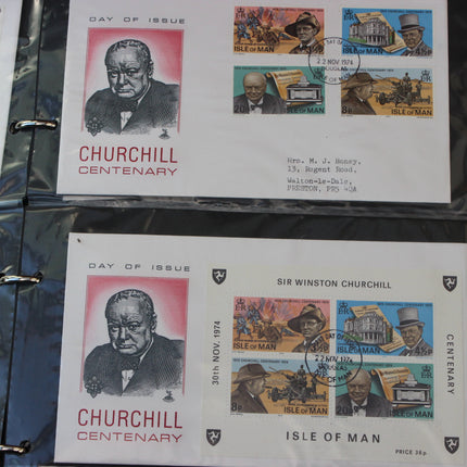 Isle of Man First Day Cover Album – 80 Covers (1973–1980) – Historical & TT Race Issues