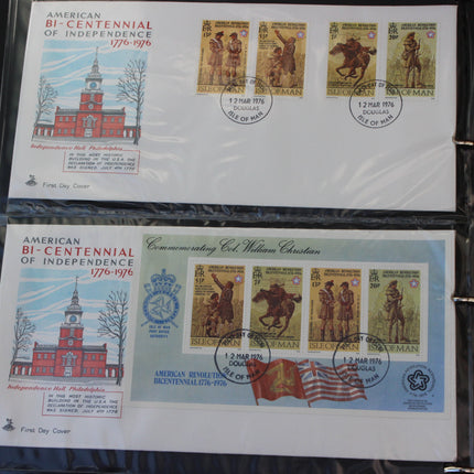 Isle of Man First Day Cover Album – 80 Covers (1973–1980) – Historical & TT Race Issues