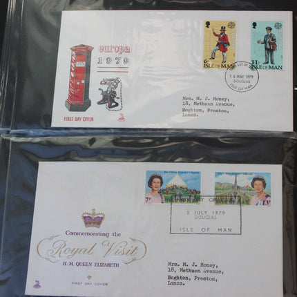 Isle of Man First Day Cover Album – 80 Covers (1973–1980) – Historical & TT Race Issues
