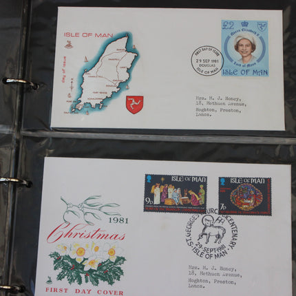 Isle of Man First Day Cover Album – 80 Covers (1973–1980) – Historical & TT Race Issues
