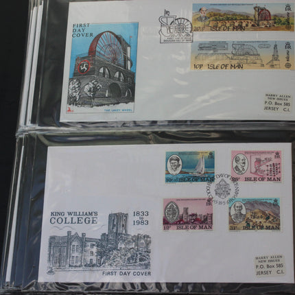 Isle of Man First Day Cover Album – 80 Covers (1973–1980) – Historical & TT Race Issues