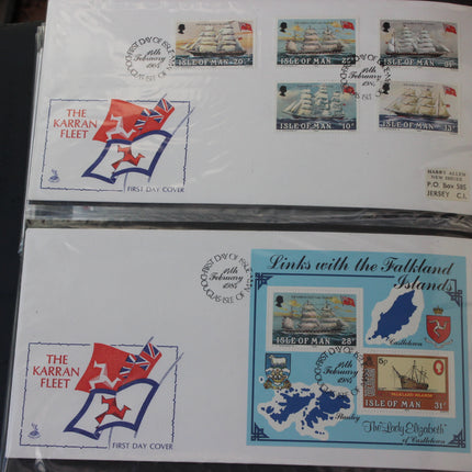 Isle of Man First Day Cover Album – 80 Covers (1973–1980) – Historical & TT Race Issues