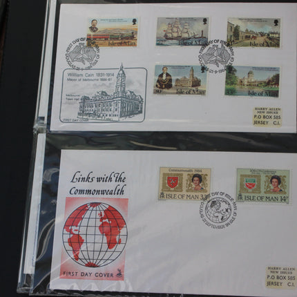 Isle of Man First Day Cover Album – 80 Covers (1973–1980) – Historical & TT Race Issues
