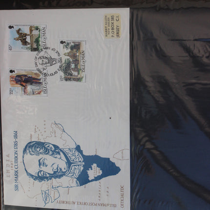 Isle of Man First Day Cover Album – 80 Covers (1973–1980) – Historical & TT Race Issues
