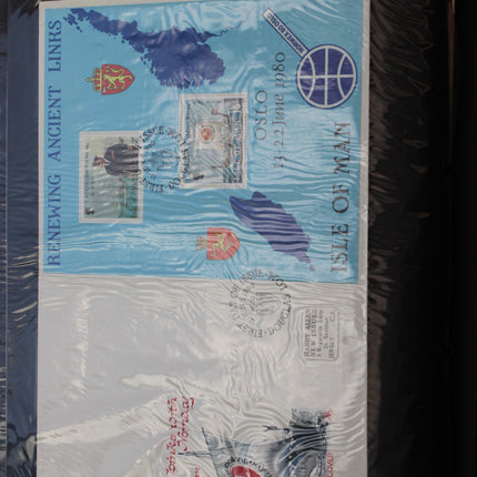 Isle of Man First Day Cover Album – 80 Covers (1973–1980) – Historical & TT Race Issues