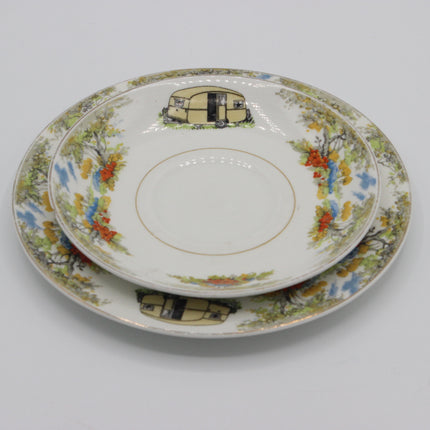 Vintage John Hancock Plate & Saucer – Caravan Scene