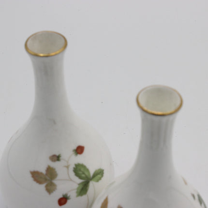 Pair of Wedgwood Wild Strawberry Vases – Bone China