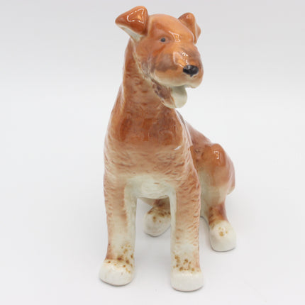 Vintage Lomonosov Porcelain Dog Figurine – 18cm